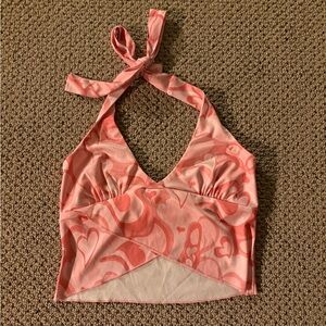 ROMWE Pink Halter Top